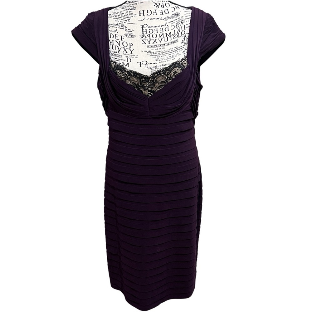 Adrianna‎ Papell Deep Purple Backless Dress